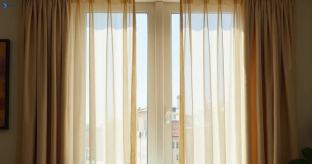 Dusty and dull curtains in glen-huntly-vic before steam cleaning